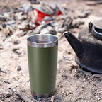 HASLE OUTFITTERS 20oz Stainless Steel Tumblers Bulk, Insulated Travel Cup with Lid, Double Wall Vacuum Coffee Mug for Cold & Hot Drinks 4 Pack, Army Green - Image 5