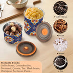Stainless Steel Coffee Storage Containers with Airtight Lid, Colorful Mexican Talavera Mandala 17oz Food Storage Container Kitchen Canister for Tea, Coffee Beans, Ground, Sugar Storage - Image 5