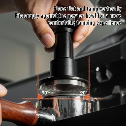 FLEXMAN Coffee Tamper, Stainless Steel Spring Loaded Calibrated Espresso Tamper with Ergonomic Handle, Barista Tools, Coffee Station Accessories for Cafe, Home (58.35mm) - Image 2