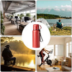 Double wall vacuum Leakproof stainless steel wide mouth insulated water bottle;tea tumbler with infuser,cup,lid;smart thermoses hot drinks;thermal flask ice coffee with led digital temperature display - Image 7