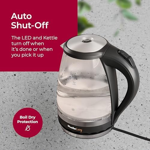 Mueller Living 1.5L Electric Kettle, Tea Kettle for Boiling Water - Image 5