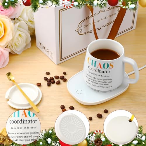 Sieral 3 Pcs Christmas Chaos Coordinator Coffee Mug Warmer Gift Set - Image 2