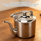 Stainless Steel Teapot with Infuser 304 Stove Top Tea Kettle for All Stovetops, 1.5L Whistling Gooseneck Spout Easy Pour & Wide Opening (1.5L) - Image 3