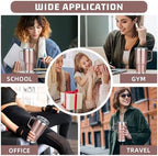 20 oz Tumbler with Handle Stainless Steel Insulated Coffee Tumbler with Lid and Straw Double Wall Vacuum Insulated Coffee Mug Leak Proof Travel Mug Tumbler for Hot and Cold Drink (Rose Gold,4pack) - Image 7
