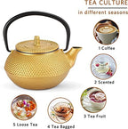 Japanese Tetsubin Cast Iron Teapot Tea Kettle pot with Strainer for Stovetop Safe Tea Kettle for Boiling Hot Water Tea, Mothers Day Gifts from Daughter,300ML - Image 6