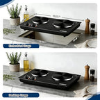 CUSIMAX Hot Plate, 1800W Electric Burner Double Hot Plate for Cooking,Black - Image 5