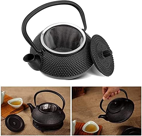 Tea Kettle Whistling Pots Home Stovetop Teapot 800ML Cast Iron with Removable Infuser - Image 3