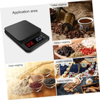 5Kg Electronic Coffee Scale with Timer Precision Digital Kitchen Food Scale for Cooking and Baking Capacity Easy to Use Black Finish for Weighing Coffee and Ingredients - Image 6
