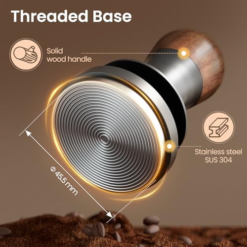 MHW-3BOMBER 45.5mm Espresso Tamper - 3 Spring Loaded Coffee Tamper with Sound Feedback - Barista Calibrated Tamper with 15lb / 30lbs Replacement Springs - Compatible for Flair Pro and Pro 2 T7074T-OS - Image 3