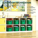 ORGIDOL Colorful Storage Bins with Lids, 8 Pack, 9.85x6.9x5.7 inch - Image 3