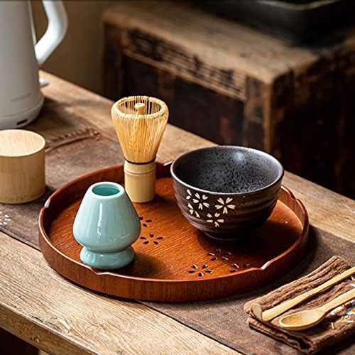 Matcha Whisk Set - Japanese Tea Kit with Bowl, Bamboo Whisk, Scoop, Whisk Holder, Tea Can, and Bamboo Tray - 8 Piece Handmade Ceremony Set for Authentic Matcha Preparation - Image 7