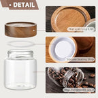 JanYoo 2 Pack Glass Coffee Containers with Lids and Scoop, 17 oz (500ml) Food Storage Jar with Airtight Lids, Kitchen Coffee Container Round Canister Set of 2 - Image 4
