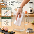 1 Gallon Glass Pitcher Thickened Square Striped Borosilicate Glass - Image 7