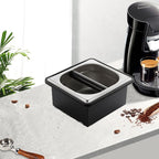 Coffee Knock Box, Stainless Steel Coffee Espresso Knock Box Coffee Grounds Bin with Noise Reduction Rubber Ring, Barista Espresso Machine Accessories - Image 6
