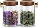 Glass Coffee Jars with Scoop Glass Jar Airtight Lid Seasoning Containers Glass Spice Jar Pantry Storage Containers for Kitchen Sugar Coffee Bean Nuts Cookies Herbs (900ml/30oz-2 pack -with spoon) - Image 5
