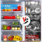 KUMD 10 Pack Food Storage Organizer Bins, Clear Pantry Containers with Lids - Image 4
