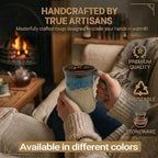 Clay in Motion Handmade Ceramic Mug 24 oz, Large Coffee Mug, Hand Painted Stoneware, Dishwasher Microwave & Oven Safe, Lead-Free, Made in USA Since 1981(Mudslide) - Image 3
