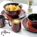 HASENSE 8 oz Ceramic Espresso Mugs Set of 4, Small Coffee Cups with Handle - Image 4