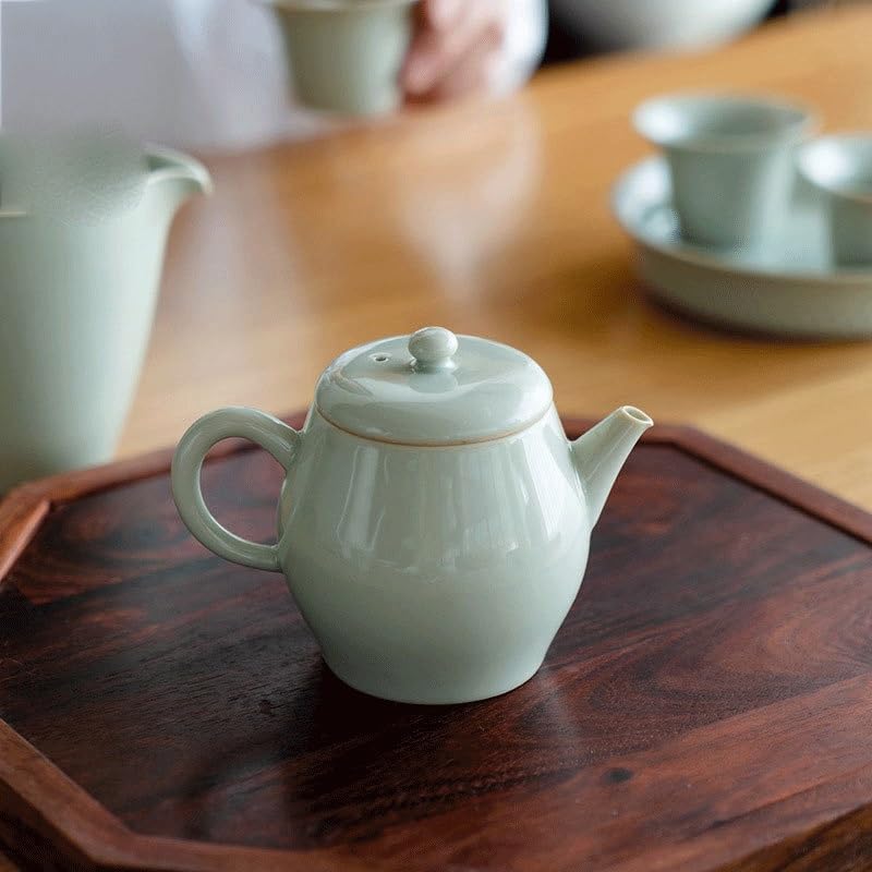 Small Ceramic Teapot Single Pot Filter Ball Hole Retro Handmade Tea Kung Fu Set - Image 2