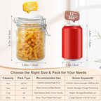 Glass Jars with Airtight Lids, 26oz Glass Storage Jars Set of 6, Thick Food Storage Containers for Pantry Organization, Kitchen Counter, Coffee, Pasta, Cereal - Image 2