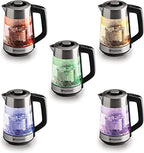 Toastmaster Electric Glass Kettle by Select Brands - Comes with Color Changing LED Indicators & Stainless Steel Tea Infuser - Cordless Hot Water Kettle with 7 Preset Temperatures - 1.7 Liters - Image 3