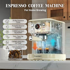 Empstorm Espresso Machine 20 Bar, 2 in 1 Espresso Maker with Milk Frother Steam Wand for Latte and Cappuccino& Milk Frothing Pitcher Steamer Cup Foam Making - Image 2