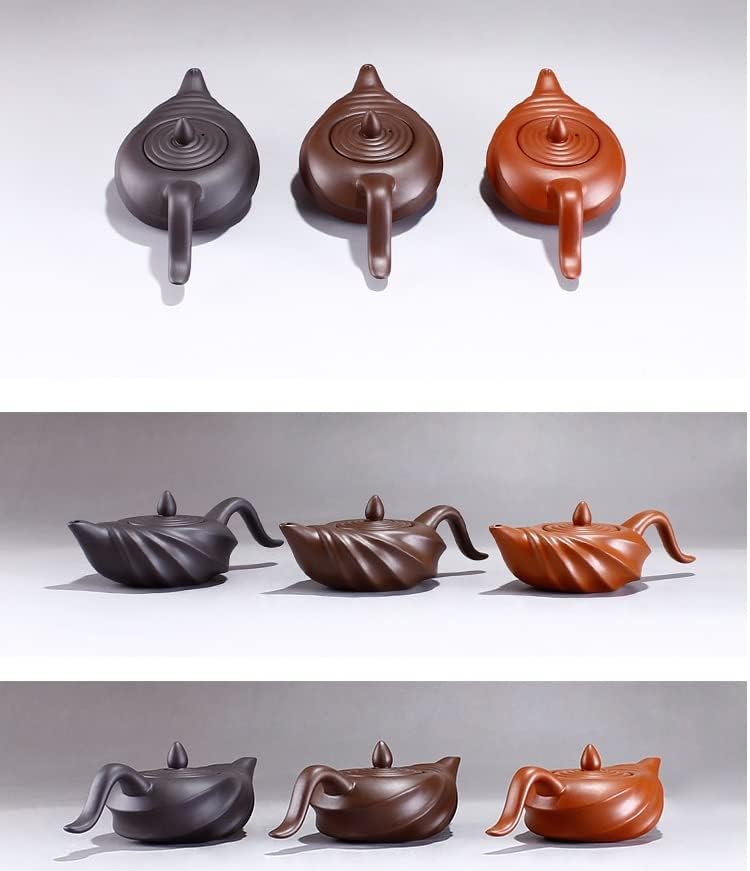 KYUSAR Japanese Cast Iron Teapot Chinese Teapot 110ML Teapot Purple Clay Tea Pots Modern Purple Sand Handmade Tetsubin Tea Pot (Color : A, Size : 110ML) - Image 6