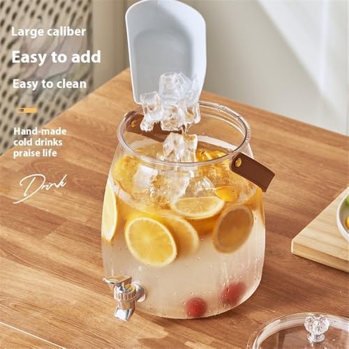 Water Pitcher 3/5/9L Water Pitcher Large Capacity Kettle Multifunctional with Lid Teapot Water Bucket Kitchen Cold Storage Container Jug Water Jug(Small) - Image 3