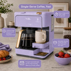 Multi-Brew Coffee Maker – 12-Cup Carafe & Single-Serve Pod or Grounds, Iced Coffee Mode, Programmable Touch Display, Includes Filters (LAVENDER) - Image 6