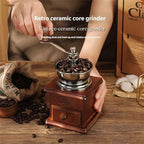 Hand Coffee Grinders and French Presses Set with Wooden Handle for Freshness Brewed Coffee At Homes or Outdoor and Stainless Steel Presses Set Perfect for Camping and Use - Image 2
