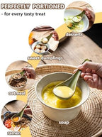 Gomakren Ceramic Asian Soup Spoons Set of 6, 6.5in Ramen Pho Spoons & Ceramic Pour Over Coffee Dripper, 3-Hole Cone Brewer - Image 3