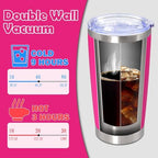 20oz Tumbler Stainless Steel Tumbler Coffee Tumbler with Lid Hot Pink, 4P - Image 5