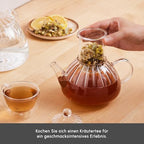 Karaca Lori Glass Teapot with Infuser - Turkish Transparent Tea Pot Tea Maker for Loose Leaf, Herbal Tea for 9 Cups - Tea Kettle (1.2L) & Teapot-Lid with Removable Strainer (0.6L) - Image 7