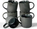 famiware Coffee Mug Set of 6, Star 12 oz Ceramic Mugs Cups Set with Handle by Famiware
