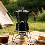 Bincoo Double Valve Moka Pot 2 Cups,Stovetop Espresso Maker,Italian Coffee Maker for Home and Camping (Black) - Image 6