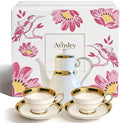 Aynsley Luxury Empress 5-Piece Bone China Tea Set – Fine Porcelain Teapot, Cups & Saucers with 24K Gold Hand-Painted Detail for Party Set, Wedding Gift, Anniversary Gift, Collectible (Cobalt) by Aynsley