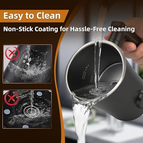Milk Frother 4 in 1 Electric Milk Steamer 350ml 11.8oz Automatic Hot and Cold Foam Maker with 304 Stainless Steel Interior for Latte Cappuccino Coffee Hot Chocolate Home Kitchen - Image 7