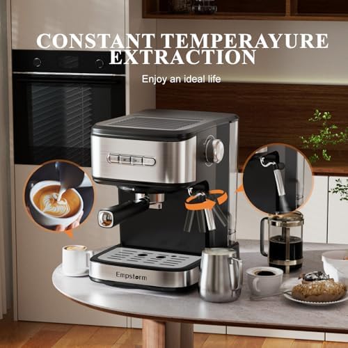 Empstorm 01E 20 Bar Espresso Machine Stainless Steel Cappuccino Machines - Image 5