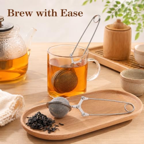 36 Pack Snap Tea Ball, 304 Stainless Steel Tea Infuser Ball with Handle - Image 6