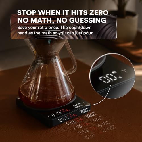 Ovalware Pulse Coffee Scale with Timer | Espresso Scale 0.1g Precision - Image 6