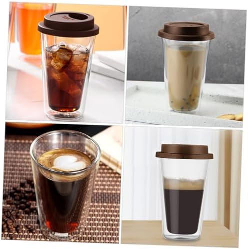350ml Double Wall Coffee Mug High Borosilicate Glass Coffee Holder - Image 5