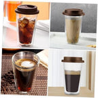 350ml Double Wall Coffee Mug High Borosilicate Glass Coffee Holder - Image 5