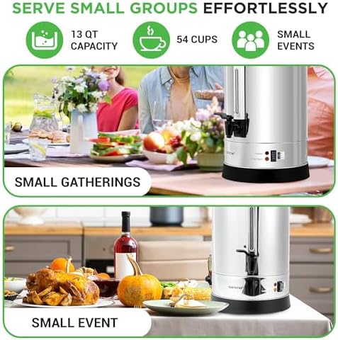 NutriChef 13L Hot Water Dispenser | Electric Water Boiler, Stainless Steel - Image 2