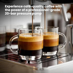 Kismile 20 Bar Espresso Machine,Milk Frother, LED Display, Stainless Steel - Image 2