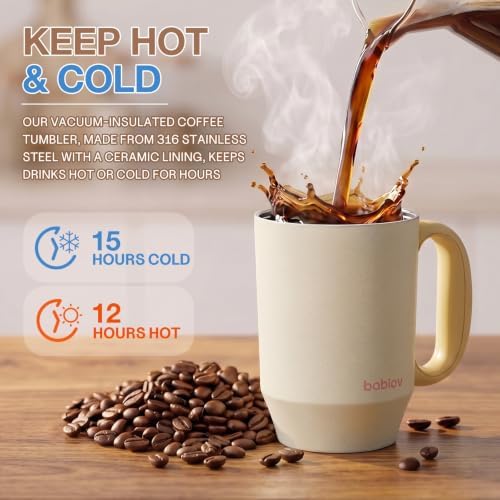 BABLOV 23oz Insulated Tumbler with Straw 316L Stainless Steel Travel Mug - Image 3