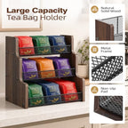 TJ.MOREE 3-Tier Tea bag Organizer, Sturdy & Compact, Black - Image 5
