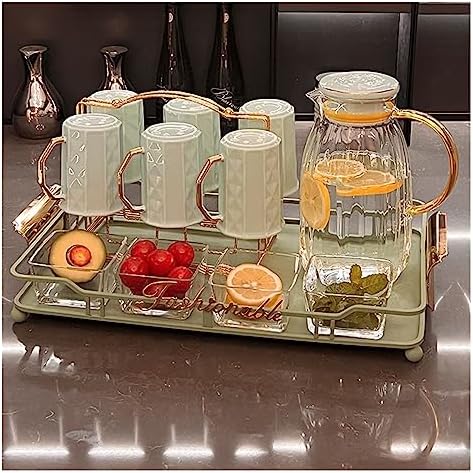 Water Pitcher Cold Kettle Glass high Temperature Resistant Cold Kettle Large Capacity Home Living Room Cold Water Cup Set Water Jug - Image 2