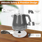 1.8L Electric Kettle, Tea Kettle with Fast Boil 1350W,Gray - Image 5