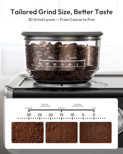 EKOJUCE Espresso Maker with Grinder and Milk Frother - Image 2
