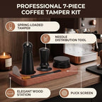 Espresso Accessories Kit, Espresso Tamper Tools Accessories Kit, Coffee Tamping Station Coffee Distributor 58mm Tamper Dosing Funnel, WDT Stirrer, Brush - Image 5